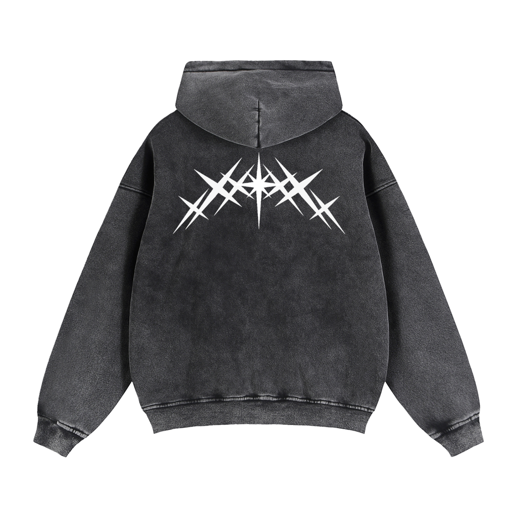 Sp00k3y Zip Up Boxy Fleece Hoodie